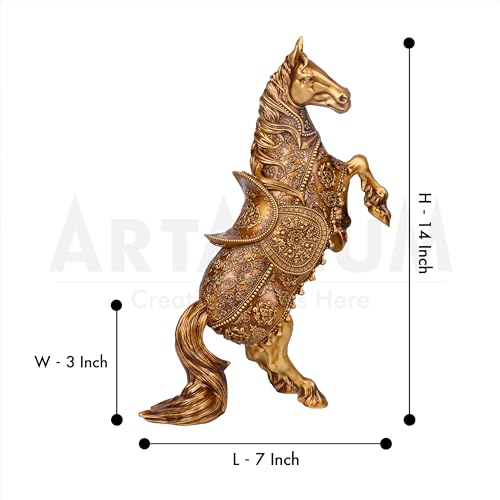 Image of Artarium New Rising Horse Statue for Home Office Living Room Decor Showpiece Vastu Wealth Income Decorative and Gifts Items (1 Piece)