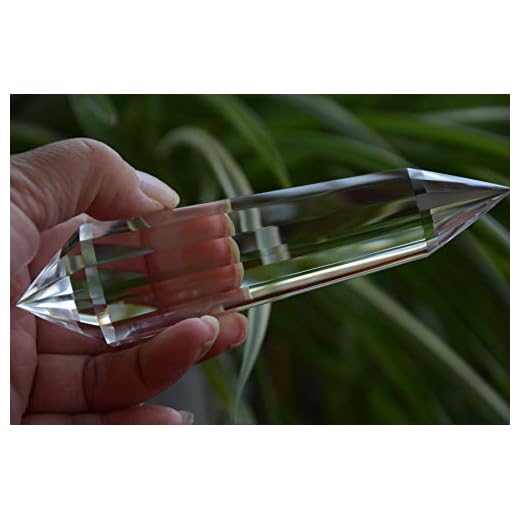 Real Tibetan Himalayan High Altitude 99% Clear 13 Sided Crystal Point Quartz Vogel Wand 5.27 Inch Spiritual Reiki Healing