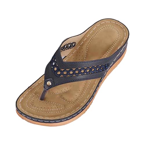 Sandales orthopédiques femme contre le mal de pied sabot bleu compensé