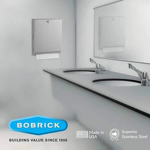 Bobrick 2620 Surface Mounted Paper Towel Dispenser - Stainless Steel Commercial Bathroom Towel Dispenser thumb #7