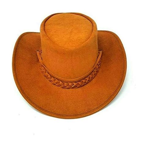 A2Z Sombrero de Cuero de Gamuza Bush Safari Aussie Cowboy Estilo Occidental Clásico Outback Cover
