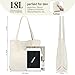 benpen Cord Uni Tasche Shopper Damen,Beige Schule Handtasche Groß Schultasche Umhängetasche Tote Bag Unitasche Arbeitstasche mit Reißverschluss Fächern,Geschenk für Sie Damen