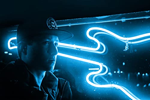 Image of LED Neon Light Strip 16.4FT /5M- Bright, Non-Glaring & Waterproof Neon Rope Lights for Indoor & Outdoor Decor,【No Power Adapter】 Ice Blue,neon led Strip Lights