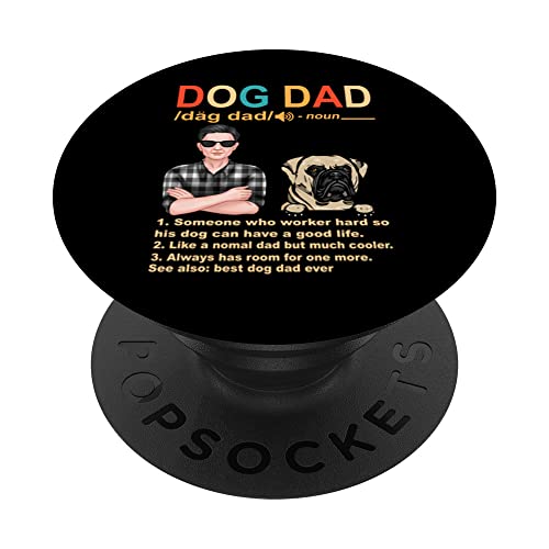 Bullmastiff Dog Dad Definition Funny Fathers Day PopSockets PopGrip Interchangeable