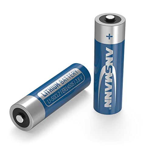 ANSMANN Li-SOCl2 Batteria al litio cloruro di tionile ER 14505 LS 14500 3.6V AA 2700 mAh per sistema sicurezza, telecamera sorveglianza, metro, dispositivi medici, Smart Home, controllo remoto, …