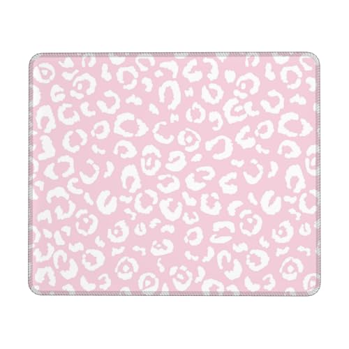 Coquette Stuff, tapis de souris girly, tapis de souris léopard, tapis de souris rose, tapis de souris mignon, tapis de bureau imprimé guépard, 21 x 26 cm