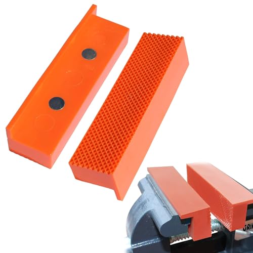 Mordazas de protección para tornillo de banco blandas con diseño de gofres, mordazas magnéticas de nailon 101 mm, mandíbulas de sujeción