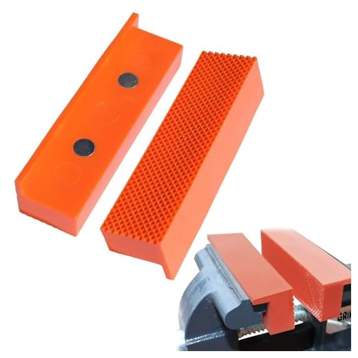 Mordazas de protección para tornillo de banco blandas con diseño de gofres, mordazas magnéticas de nailon 101 mm, mandíbulas de sujeción