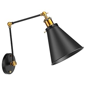 Verstelbare Wandlamp, Verstelbare Vintage Industriële Loft Swing Arm Sfeerverlichting Magazijn Muur Decor een led-lamp…