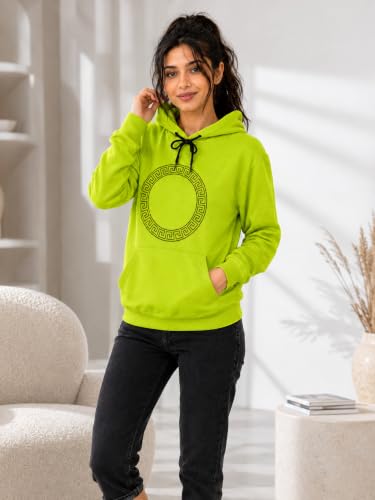 Image of Women's Luxury Rhinestone Geometric Circle Pullover Hoodies for Women