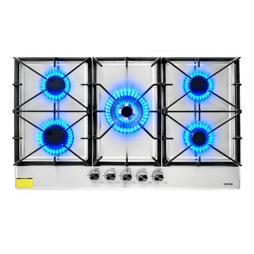 VEVOR 36 inch Gas Cooktop 5...