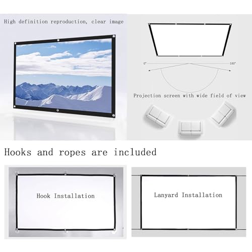 Pantalla de proyector plegable 200 pulgadas 16:9 miniatura 6
