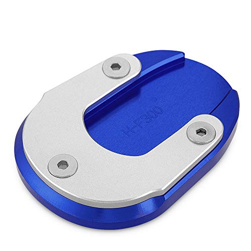 pour Yamaha XJR1300 Béquille Extension, Béquille agrandisseur Plate Pad 2003-2016 (Bleu) Cover