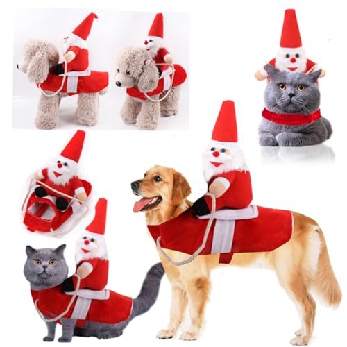 Disfraz de Navidad para perro Santa Claus tamaño S