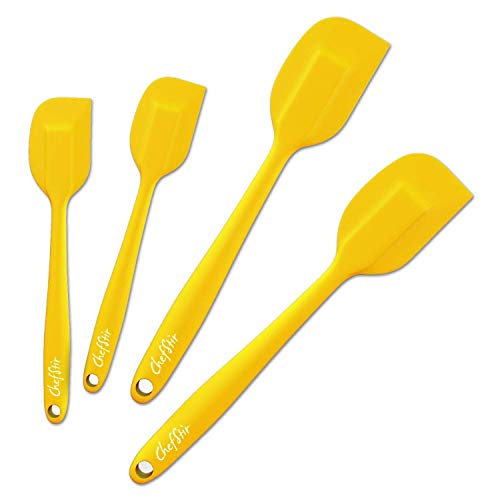 ChefStir Silicone Spatula Set of 4 (Yellow)