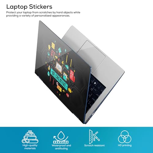 Image of Laptop Skin /Sticker /Cover Bubble-Free| Laminated| Removable| HD Quality Sticker for Laptops Upto 15.6 Inches Compatible with Hp /Dell /Acer /Lenovo /Asus etc.(Be Creative-219)