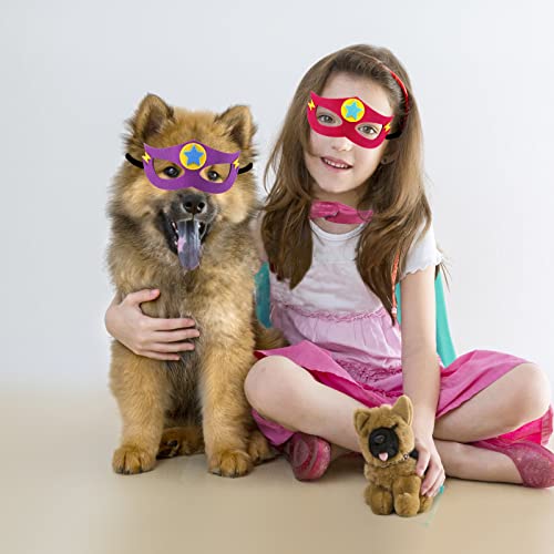 Irolewin Superhero Boys-Girls-Cape And Mask For Kids Super Hero Dress Up Costume Halloween Party Favors Double-Sided (Rose-Green) #TOP3