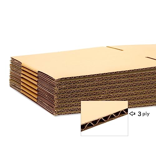 Image of BonKaso 3 Ply Corrugated Boxes for Packaging | 15 inchx11 inchx9 inch (Pack of 25) | Brown Cardboard Packing Boxes for Shipping, Moving & Storage | Large Carton Boxes for Courier & Goods Transportation