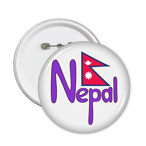 Badge Népal rond imprimé grand format pour customiser vos vêtements