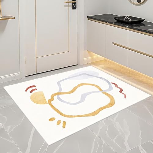 Tapis de chambre doux grand tapis extérieur crème 160x250cm - 7