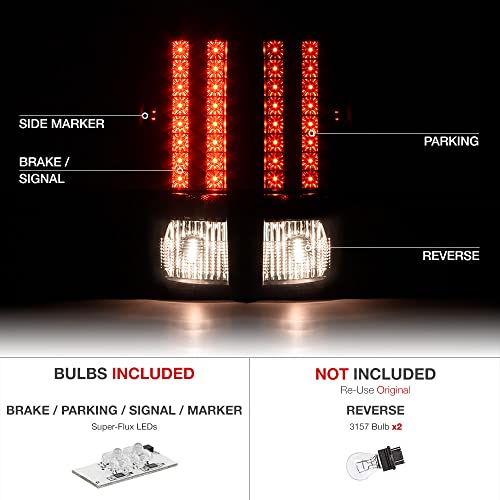 Vipmotoz Premium Led Tail Light Lamp For 2007-2013 Chevy Silverado 1500 2500Hd 3500Hd - Smoke Red Lens, Driver And Passenger Side #TOP2