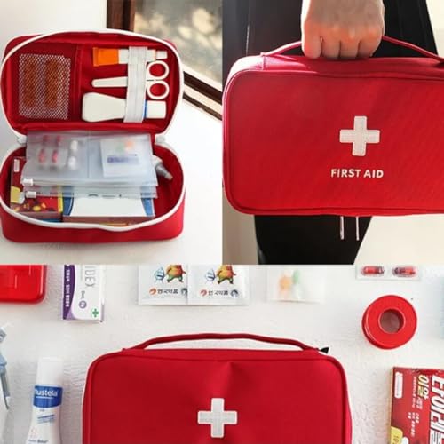 Bolsa kit Primeiros Socorros Necessaire Porta Remédio Viagem Organizador