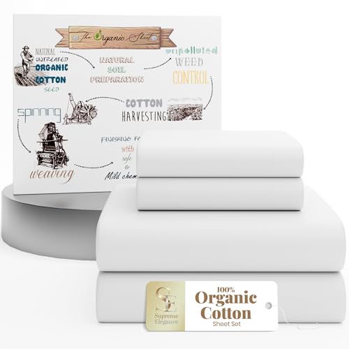 SUPREME ELEGANCE Organic Cotton Queen Sheet Set