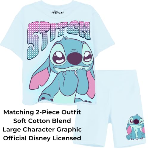 Image of Disney Lilo & Stitch Girls T-Shirt & Shorts Set, Sizes 4-16