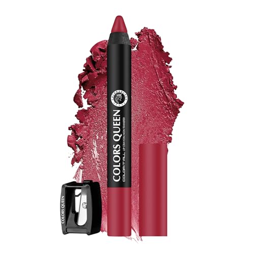 Image of Colors Queen Color It All Long Lasting Crayon Lipstick | Up to 18 Hours Stay | Creamy Matte Finish | Waterproof & Light Weight| Smudge Proof & Non-Transferable | Lipstick for Women (Night Out,3.5g)