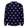 Qjjinxior Casual Ladies Jumper, Nautical Themed Simple Anchors Sweatshirts for Women, Crewneck Long Sleeve Top #5