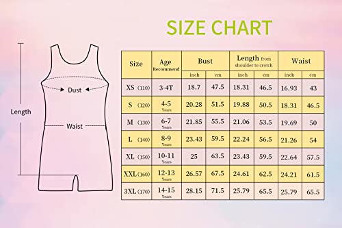 Modafans Leotards For Girls Gymnastics With Shorts Dance Rainbow Leopard Matching Hair Scrunchie For 10-11T,Black Star #TOP5