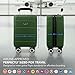 LUGG - Jetset 40cm Suitcase - 40x30x20cm- Ryanair Compatible - Underseat Size - Hard Shell ABS - Spinner & Removable Wheels - Lightweight Travel Luggage- Army Green