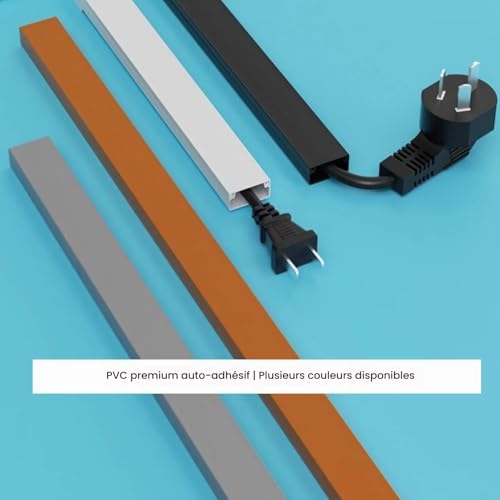 Cache-câbles réglable en aluminium avec fixation adhésive pour une protection optimale