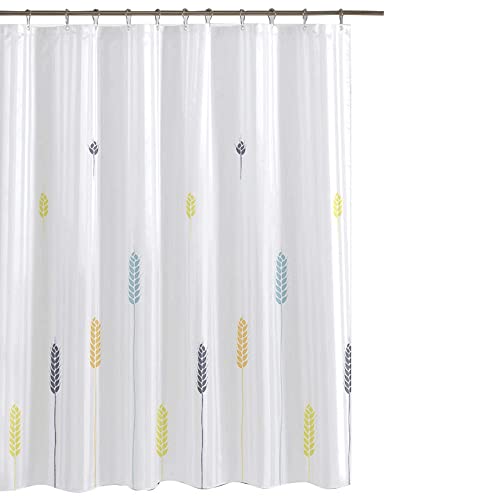 GONOVE Shower Curtain for Bathroom 280 x 200cm Mildew Resistant Waterproof Polyester Fabric Wheat Shower Curtain Liner Long Washable Bath Curtain with Hooks
