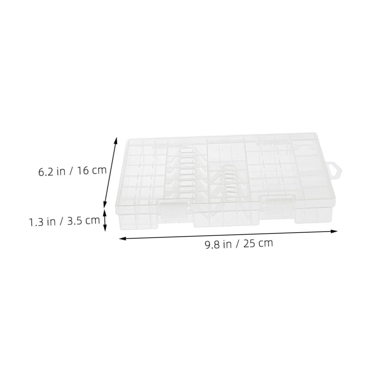 COHEALI 2pcs Battery Holder Organizer Clear Storage Box for Aa Aaa Durable Plastic Container with Transparent Lid for Home Office Go Use