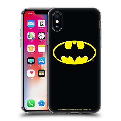 Head Case Designs sous Licence Officielle Batman DC Comics Classique Logos Coque en Gel Doux Compatible avec Apple iPhone X/iPhone XS