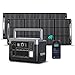OUKITEL P1000 Plus Solargenerator mit2x200W Solarpanel, 1800W (3600W Spitzenleistung) Tragbare Powerstation, Schnellladung 0-80% in 45Min., 1024Wh LiFePO4-Batterie, Ultra-Leise für Camping, Wohnmobil