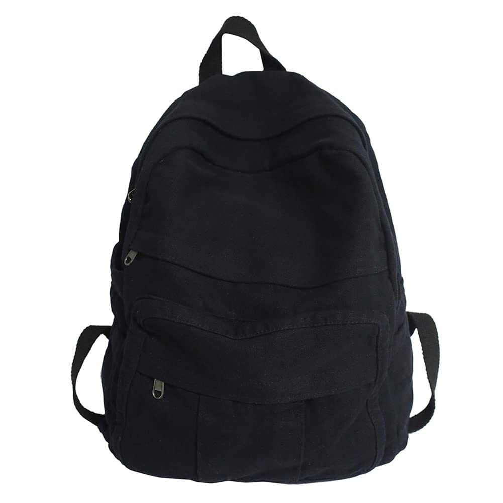 GETERUUV Canvas Backpack Aesthetic Laptop Backpack Vintage Green Backpack for Women Men Lightweight Travel Daypack