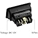 TA-VIGOR 4pcs Universal Power Window Switch DC 12V 24V, 6 Pins Momentary Electric Illuminated Car Window Switch (Green Light Color)