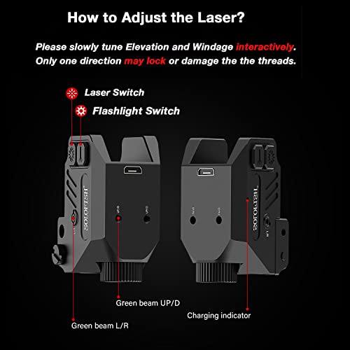 Image of SOLOFISH 500lm Pistol Light and Purple /Infrared (IR) /Green Blue Beam Combo, Rechargeable Aluminum Weapon Light and Beams for Guns with a Rail