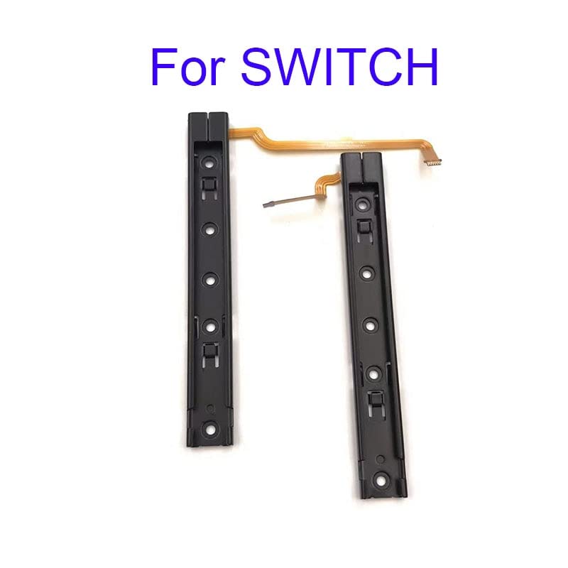 YANHAO [Części do gier wideo] 1 para oryginalna część zamienna prawa i lewa szyna ślizgowa z elastycznym kablem mocującym część do konsoli Nintendo Switch OLED NS Rebuild Track [Wymiana] (kolor: do