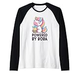 Photo Gallery kawaii unicorn powered by boba cute animal bubble tea divertente maglia con maniche raglan Photo Gallery kawaii unicorn powered by boba cute animal bubble tea divertente maglia con maniche raglan