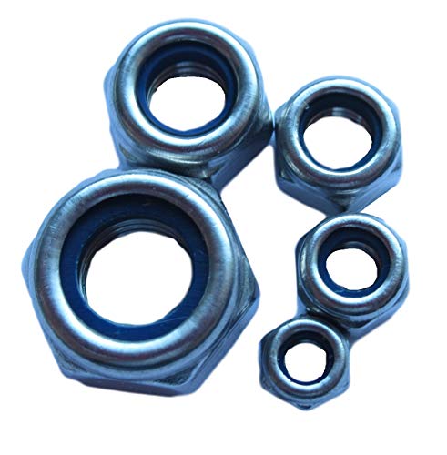 Preisvergleich Produktbild 50 Stück Edelstahl V2A Sicherungsmutter Sechskantmutter Selbstsichernd Rostfrei M3 M4 M5 M6 M8 wählen DIN985 (50x M8)