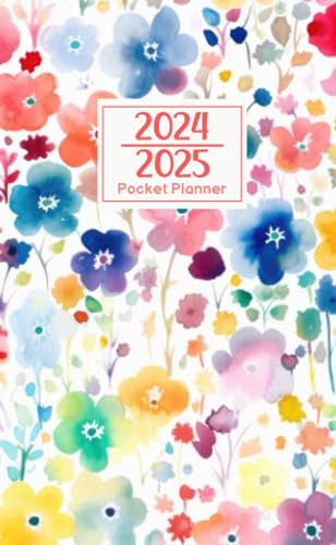 pocket planner 2024-2025: 2 year Pocket Calendar January 2024 to