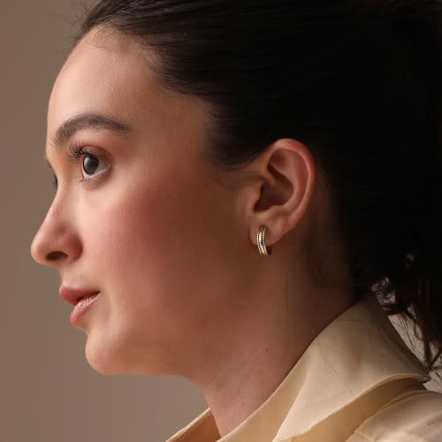 LeCalla Real 925 Sterling Silver C Hoop Earrings Jewelry Lightweight Small Hoops Italian Half Earring Hoops for Women2