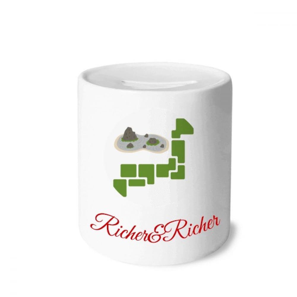 Mountains Rivers Lakes Ecology Japan Rich and Rich Bank Saving Box Coin