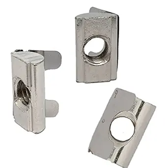 20-Pack Roll in Spring Loaded t Nut M6, 30/40 Universal Specification with Spring Sheet for 4mm Slot Aluminum Profile Accessories