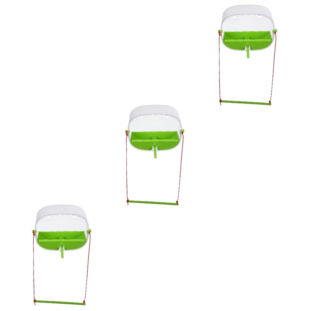 BESPORTBLE 3 Juegos Comedero para Pájaros Alimentador De Ventana Comederos para Pájaros Comedero De Agua para Soporte De Ventana para Comedero De Colibrí Educación Física Green