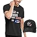 Produktbild sunminey Herren Kurzarmshirt Men's Cotton T Shirt + Baseball Hat - Home is Where The Heart is Puerto Rican Map