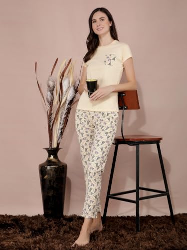 Image of Dollar Missy Women's Combed Cotton T-Shirt Pyjama Night Suit